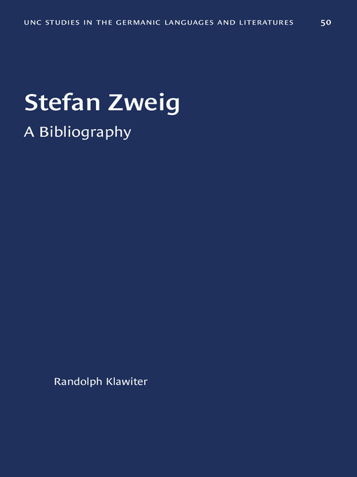 Title details for Stefan Zweig by Randolph J. Klawiter - Available